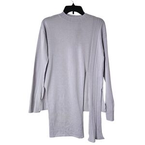 NWT Gentle Herd Asymmetrical Slit Pure Wool Lilac Sweater Small